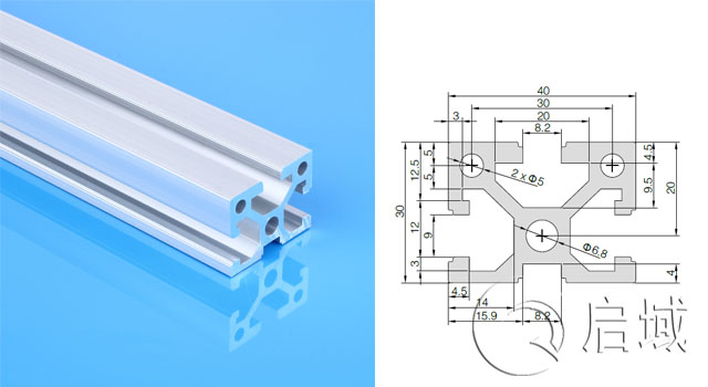 欧标3040直角铝型材
