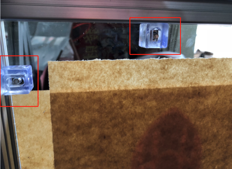 间隔连接块安装亚克力板