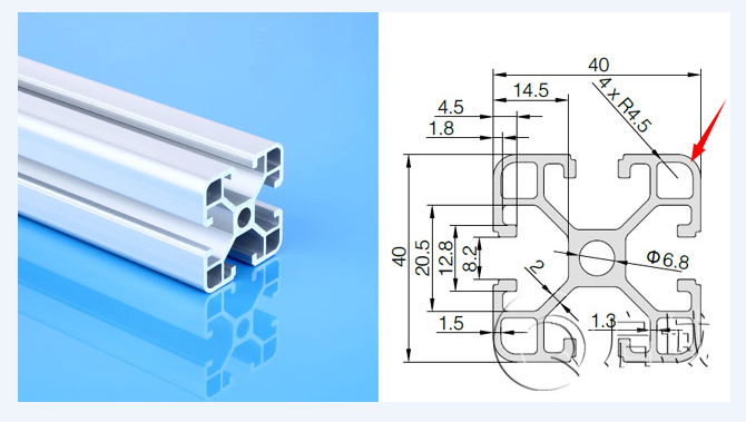 4040欧标圆角铝型材