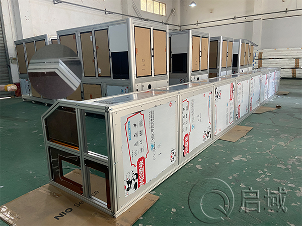 工业铝型材机罩任意角件连接