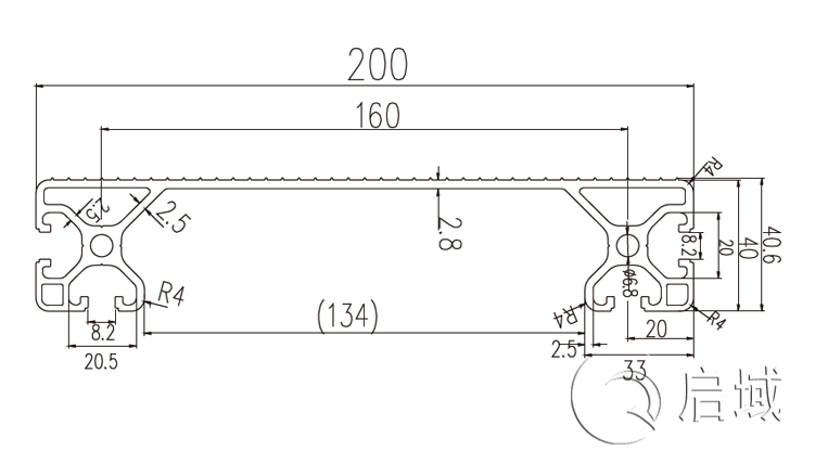 40200铝型材图纸 40200铝型材图纸